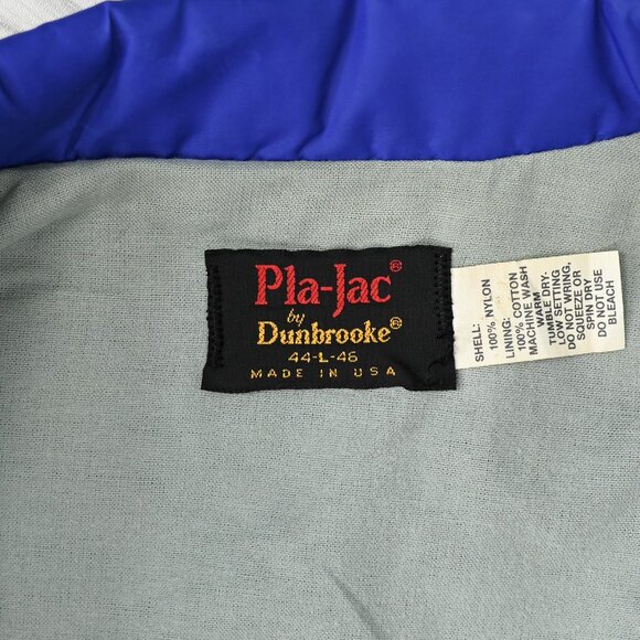 Men's Vintage Pla-Jac by Dunbrooke Blue Snap Button Jacket - L - Picture 4 of 8